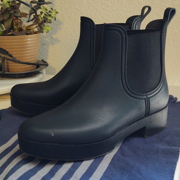 Jeffrey Campbell Chelsea Boots Rubber Boots Waterproof Fisherman Corps Motoboho - Picture 1 of 8